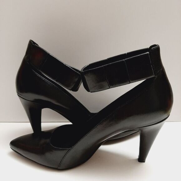 NINE WEST PrepSchool Ankle Strap Pointy Toe High Heel Pumps Black Sz 8.5 M - Picture 13 of 16